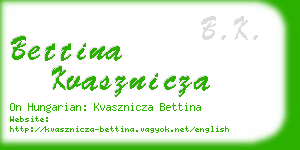 bettina kvasznicza business card